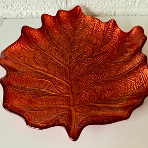 Vintage Red Maple Leaf Platter