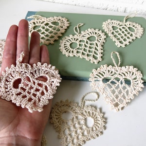 One Crocheted Heart Ornament