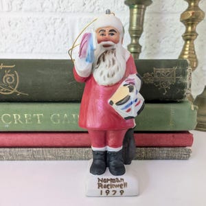 Vintage 1979 Norman Rockwell Christmas Ornament | Santa | Drum For Tommy | Dave Grossman | Original Box