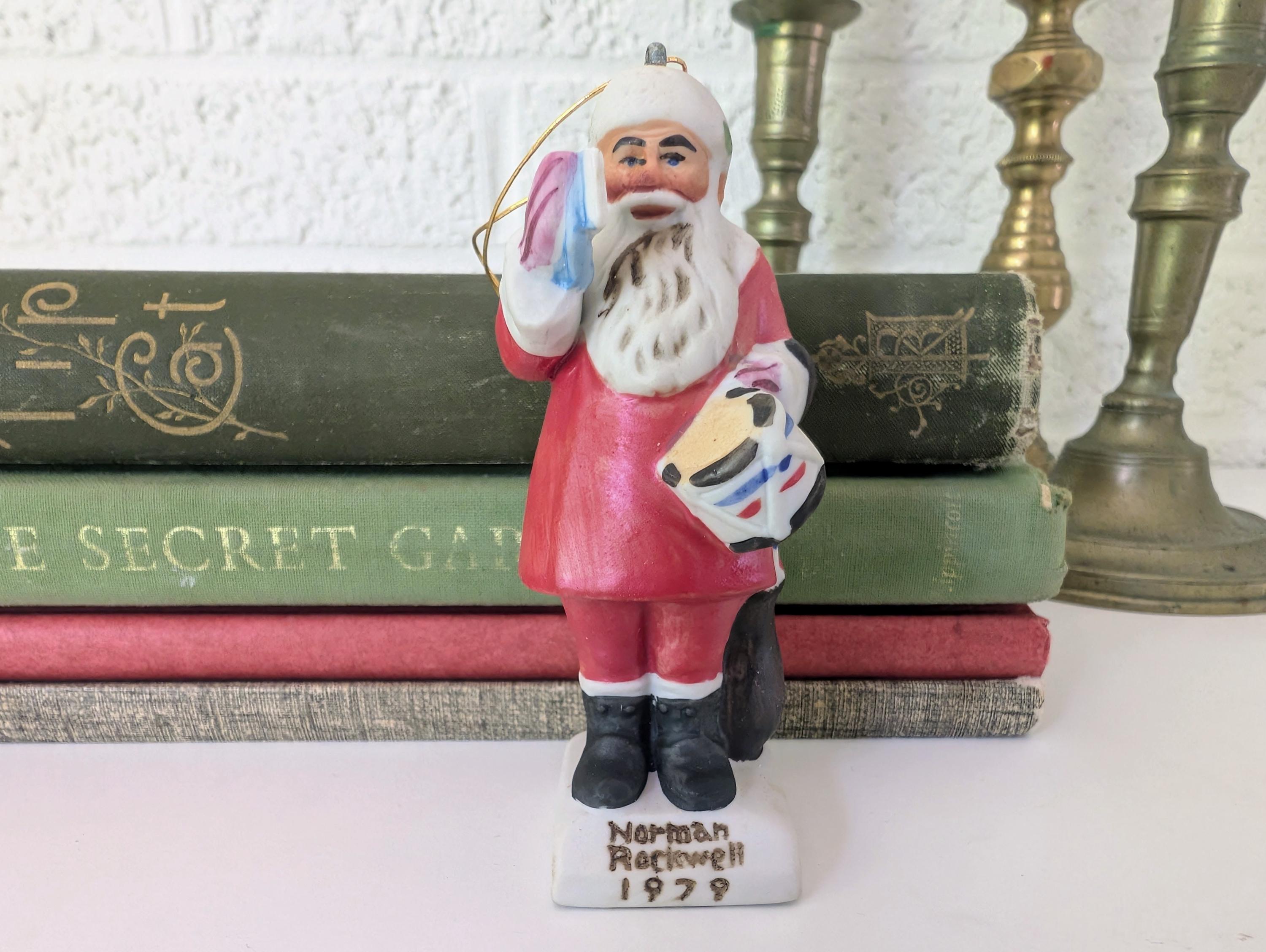 Vintage 1979 Norman Rockwell Christmas Ornament | Santa | Drum for
