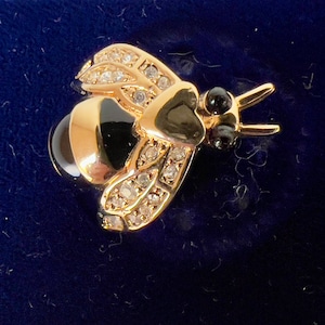Vintage Crystal Bee Pin