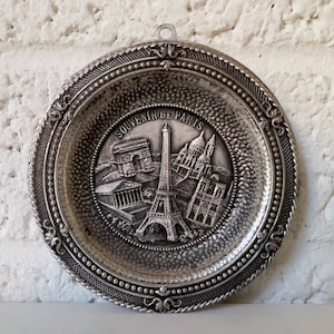 Vintage Paris Souvenir Plate by Polyne Fabrication Française