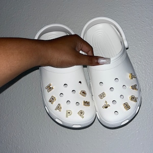Rhinestone Letter Shoe Charms