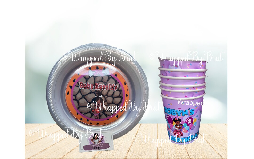 Custom Plates & Cups ANY THEME Etsy