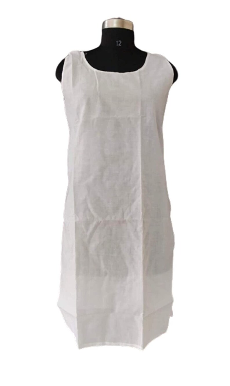 White 100% Pure Cotton Non Stretchable 