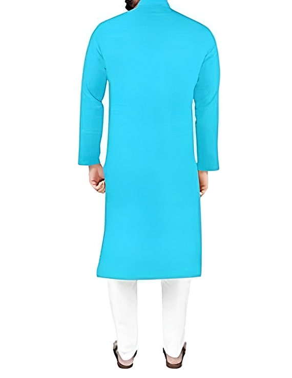 Buy Men's Pathani Kurta Shalwar Short Sleeves Kurta Pajama /pants Panjabi  Designer Gent's Top Bottom for Men's, 100% Cotton Solid Mustard Color  Online in India - Etsy