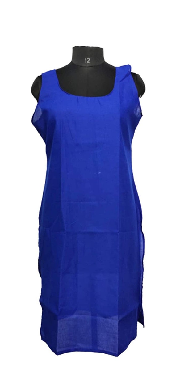 Blue Cotton Inner Kurti Women Free Shipping, Sleeveless Lining Slips for  Kurti Top, Woman Vest Cotton, Woman Under Shirt for a Dress -  Canada
