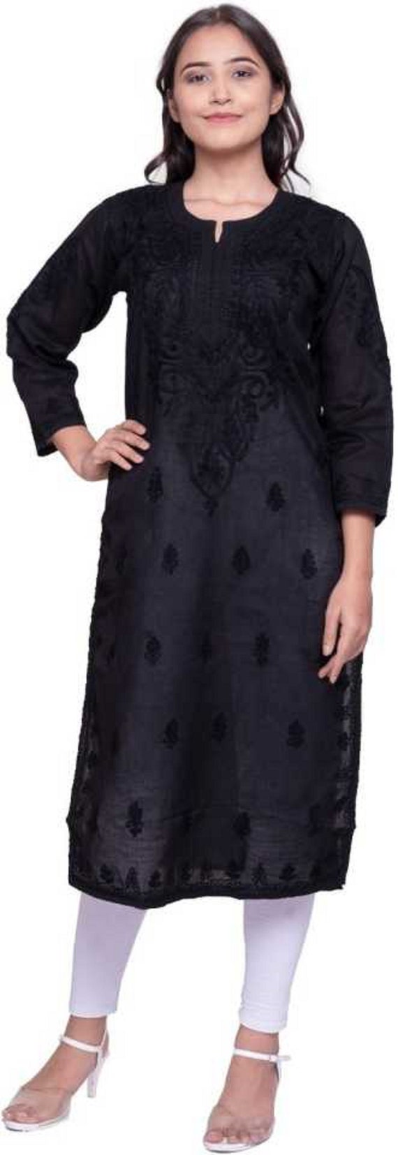 Black Sleeveless Stylish Fancy Kurti at Rs 400/piece in Surat | ID:  10469257588