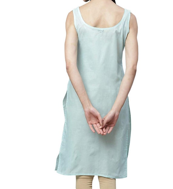 Cotton Women s Full Slip Camisole Women Inner Slip Light Blue