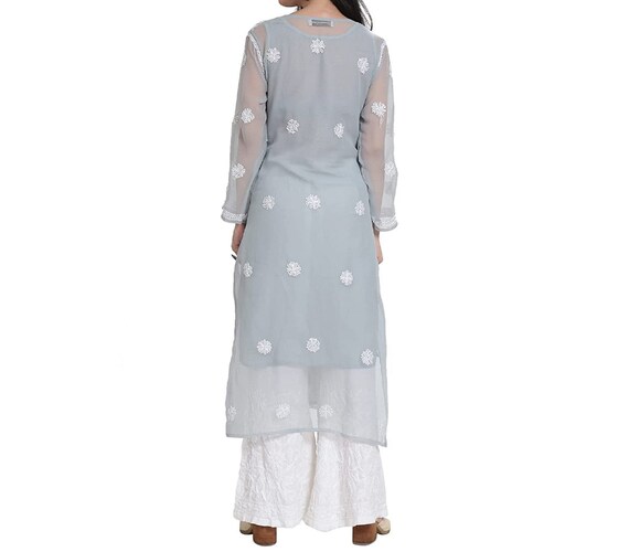 Aksha Keyhole Neck Tassels Frill Sleeves Graceful Threads Kurti at Rs 360  in New Delhi