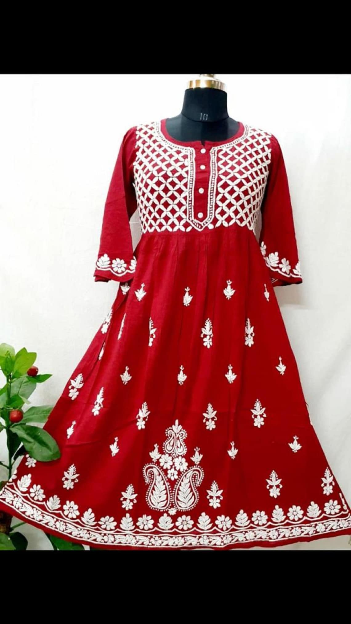 long cotton frock for summer