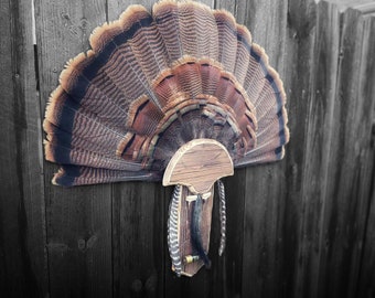 Rustic Turkey Fan Plaque