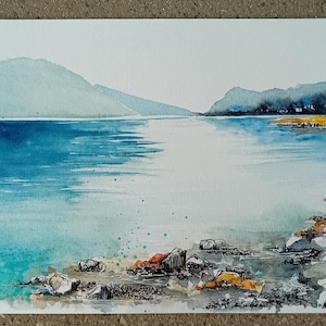 Pintura original - Lago Bourget