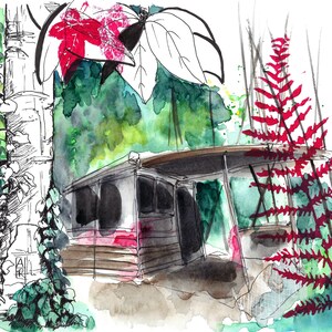 Carte postale   Dans ma cabane