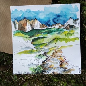 Carte postale torrent de montagne