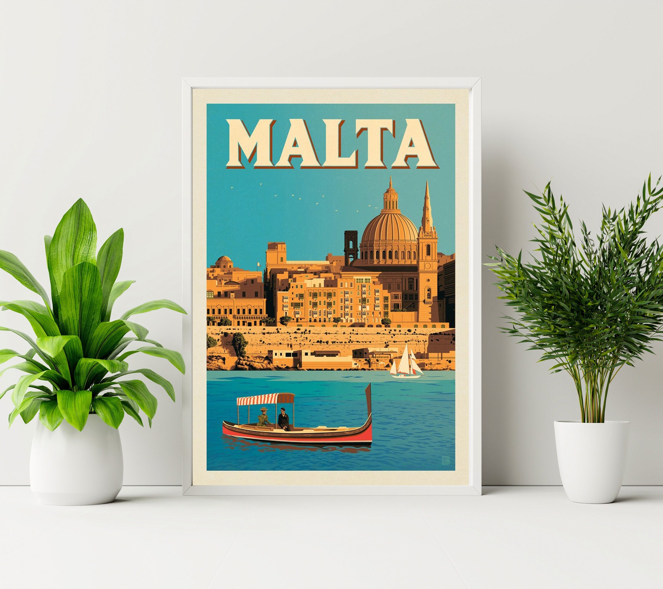 Malta Island Travel Poster Vintage Poster Etsy