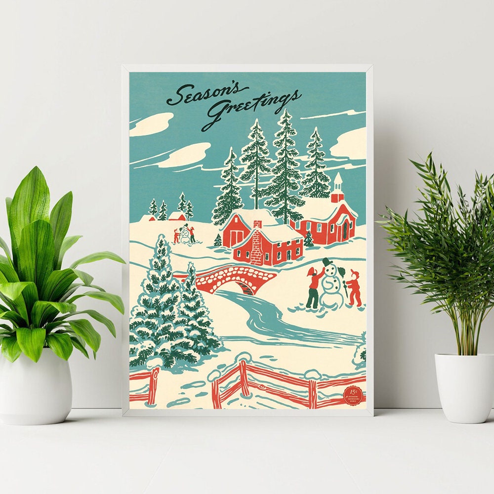 Discover Christmas Vintage Poster, Christmas Poster