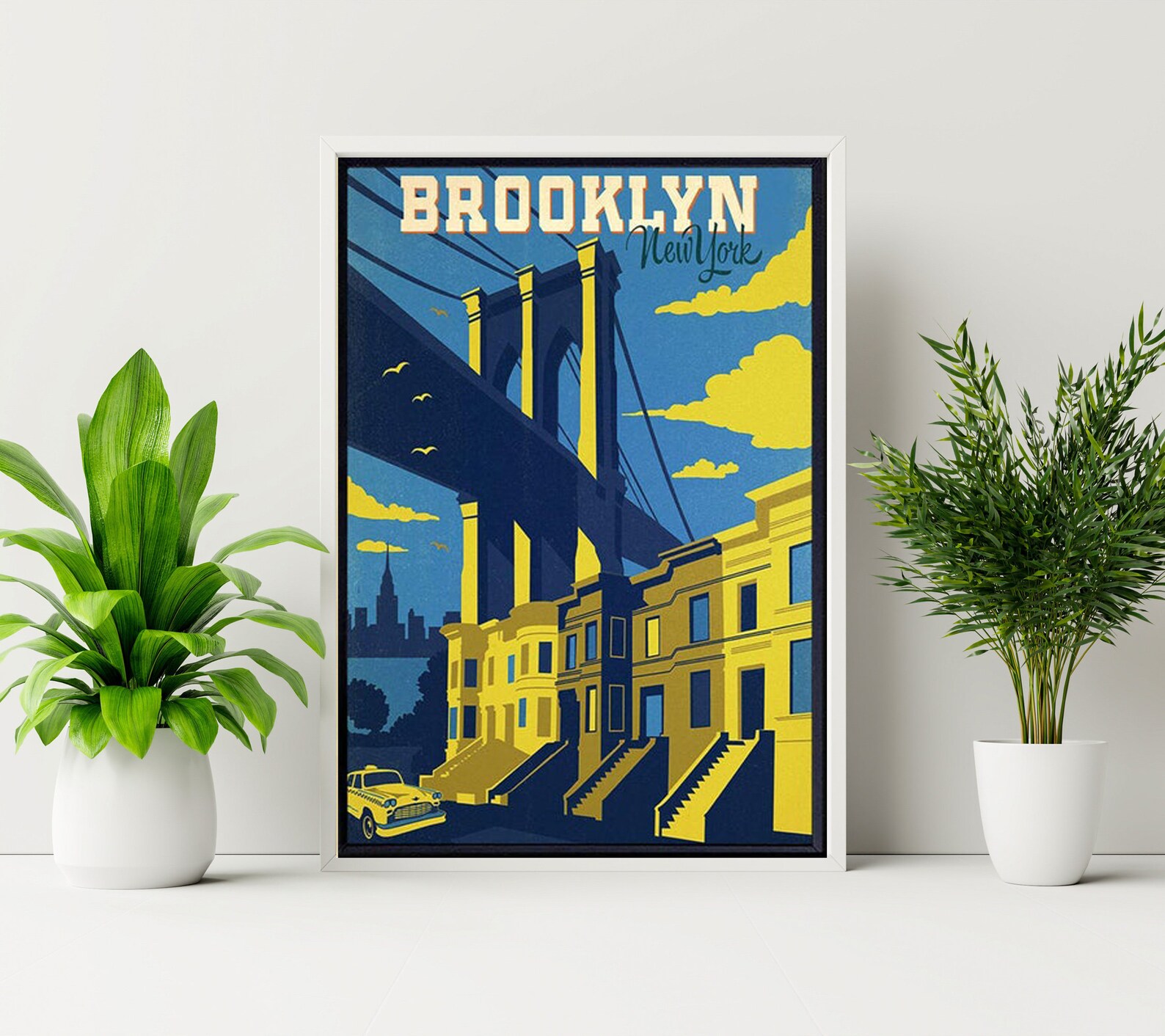 Retro Brooklyn Travel Poster Cartel vintage de viajes Etsy