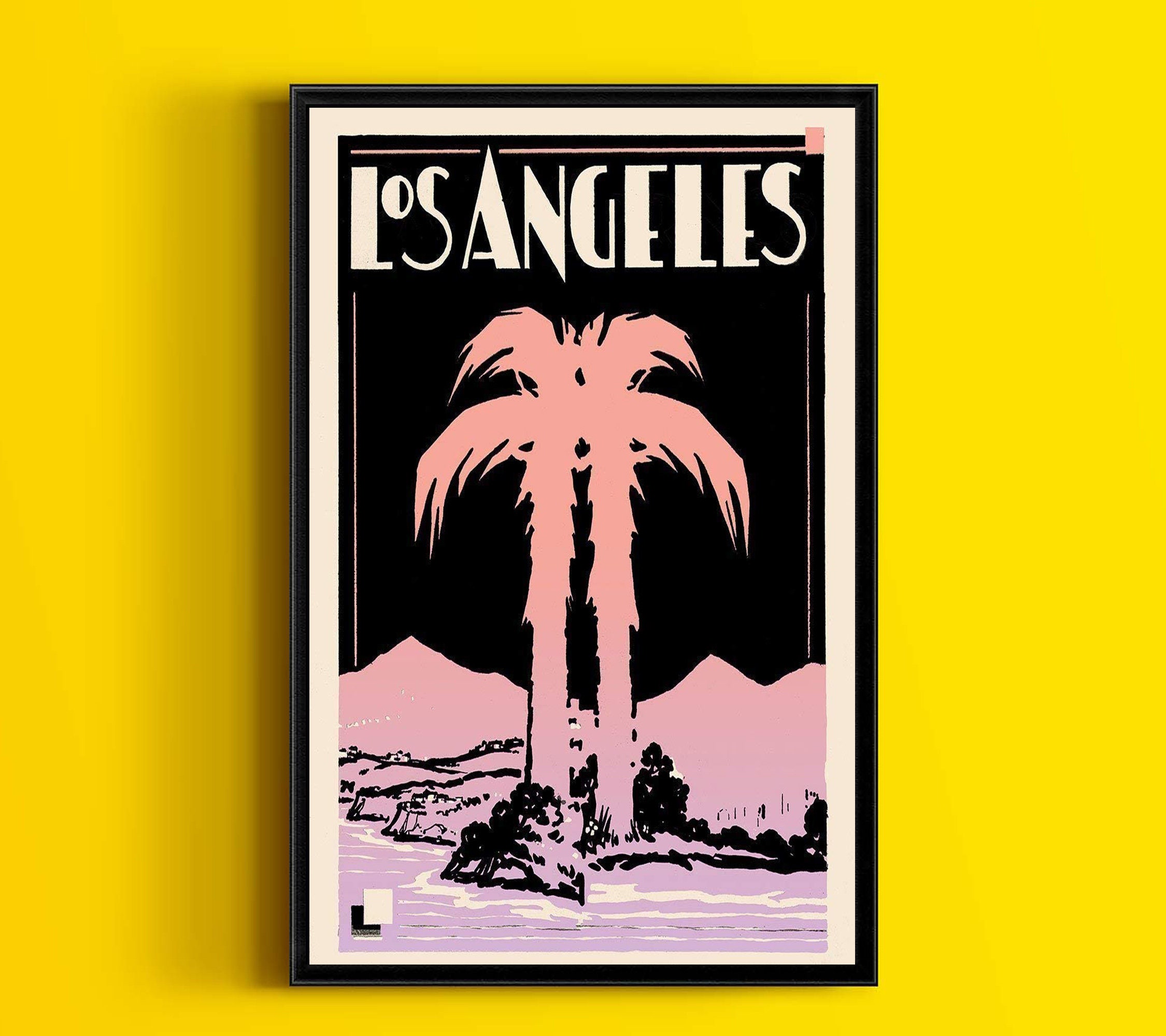 Vintage Travel Los Angeles Poster Travel Vintage Poster Best Etsy