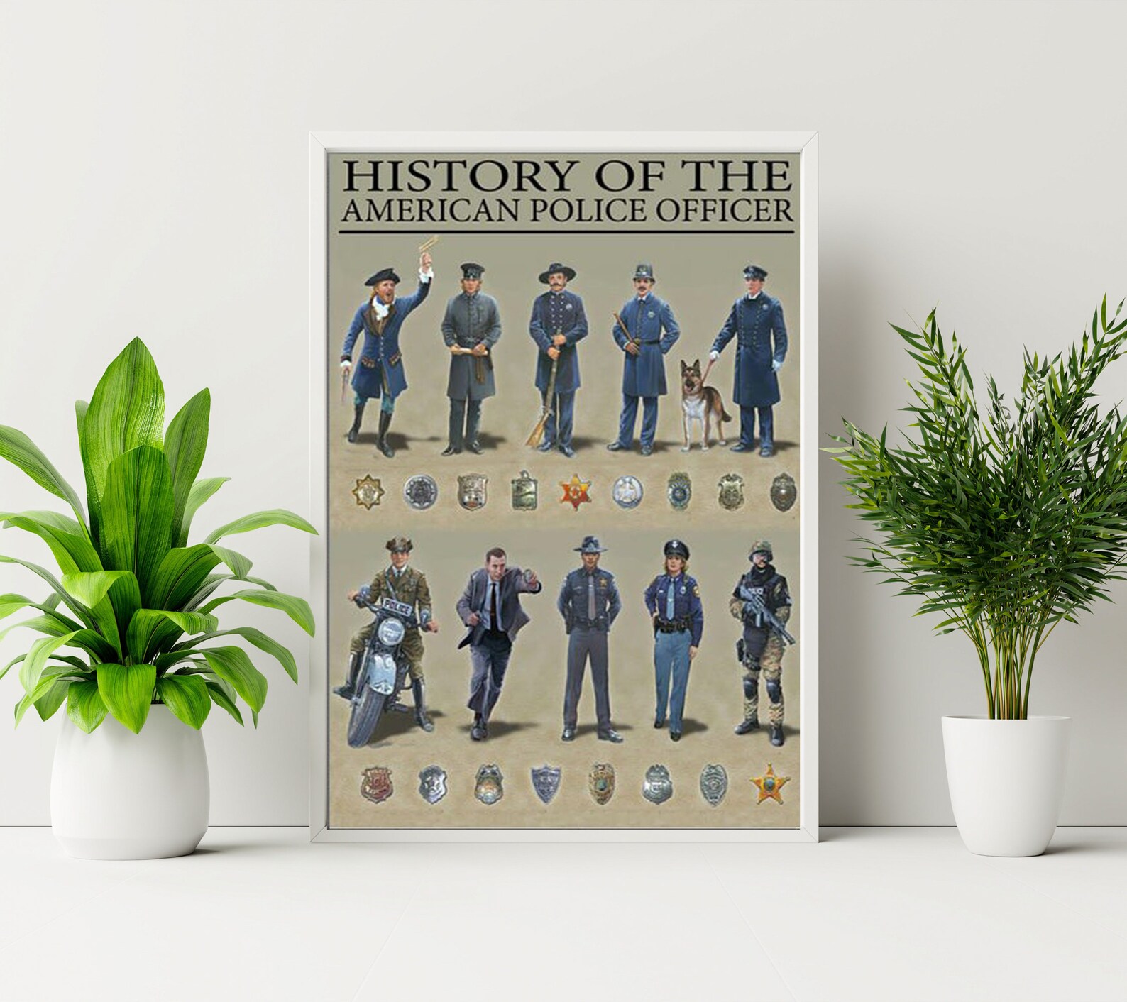 History Of The American Police Officer Poster Etsy