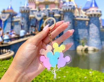Mickey Balloons Keychain | Disney keychain | Mickey bag charm | Mickey keychain