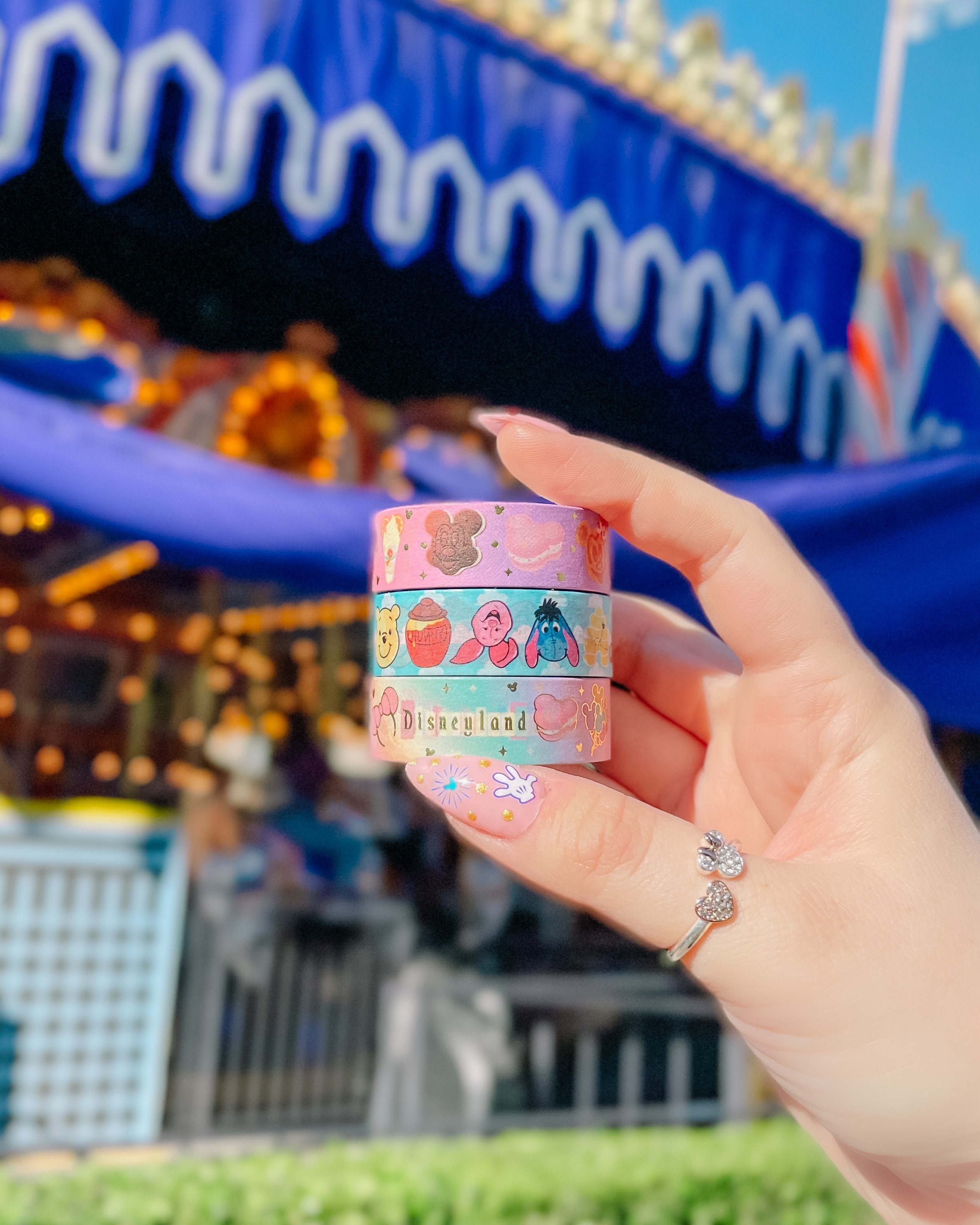 Disney Washi Tape Bundle Pooh Washi Tape Disneyland Washi Etsy