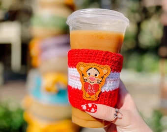 Funda para taza Tigger / funda para taza / funda para café / funda para taza de ganchillo / funda para taza de punto /