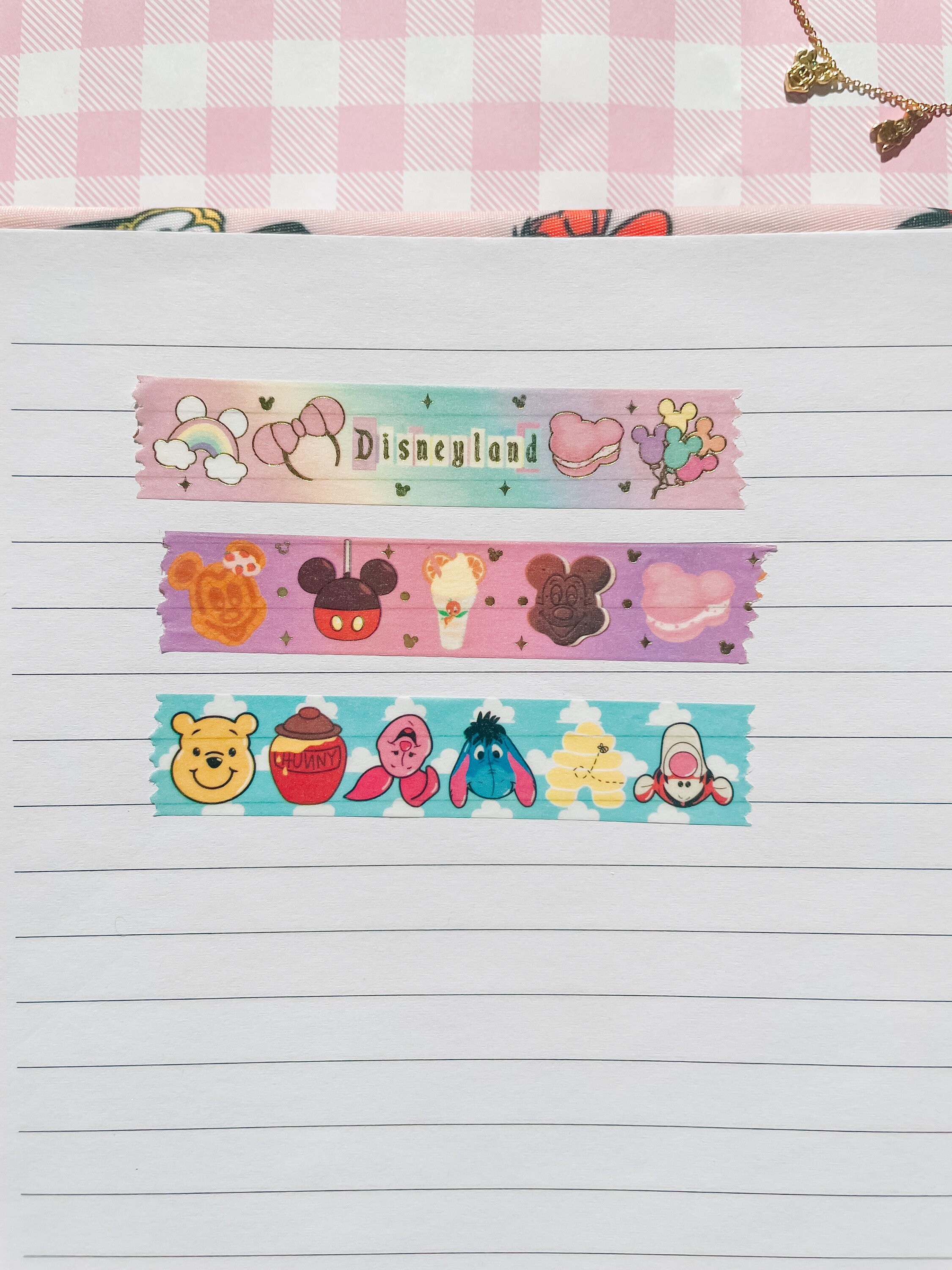 Disney Washi Tape Bundle Pooh Washi Tape Disneyland Washi Etsy