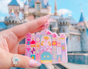 Llavero de Small World / Llavero de Disney / Colgante para bolso de Disney /