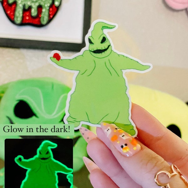 Oogie boogie sticker glow in the dark| Disney Halloween sticker | nightmare before Christmas sticker