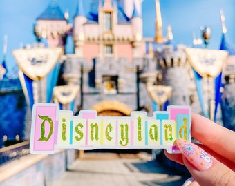 Disneyland sign sticker | Retro Disney sign sticker