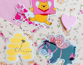 Winnie the Pooh valentine sticker bundle | Piglet sticker | Eeyore sticker