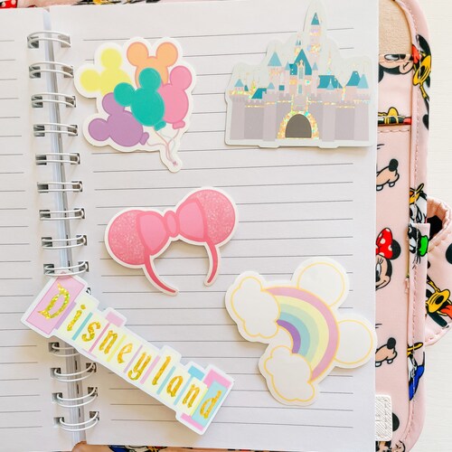 Disneyland Sticker Bundle Retro Disneyland Sticker Minnie Etsy