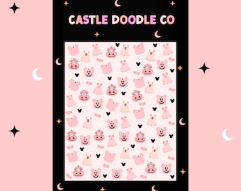 Pink Halloween Nail Stickers