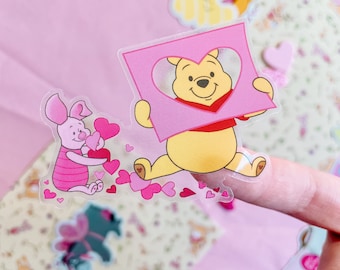 Winnie the Pooh valentine sticker | Piglet sticker