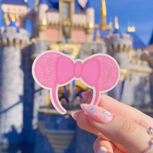 Disney ears sticker | Pink minnie ears sticker