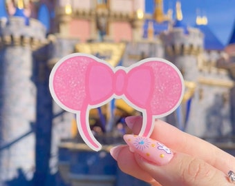 Disney ears sticker | Pink minnie ears sticker