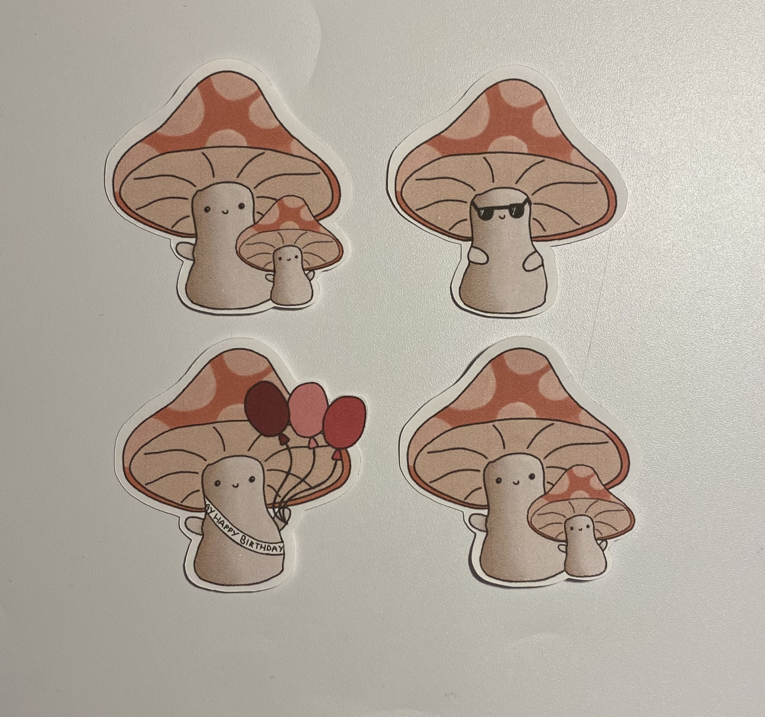 Handmade Mushroom Stickers Mushroom Cottage Core Die Cut Etsy