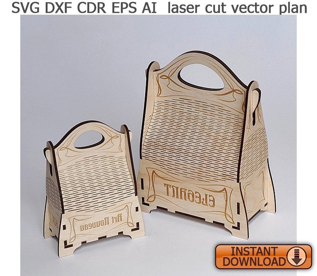 Gift Box. Laser Cut Files SVG DXF CDR Vector Plans Glowforge - Etsy ...