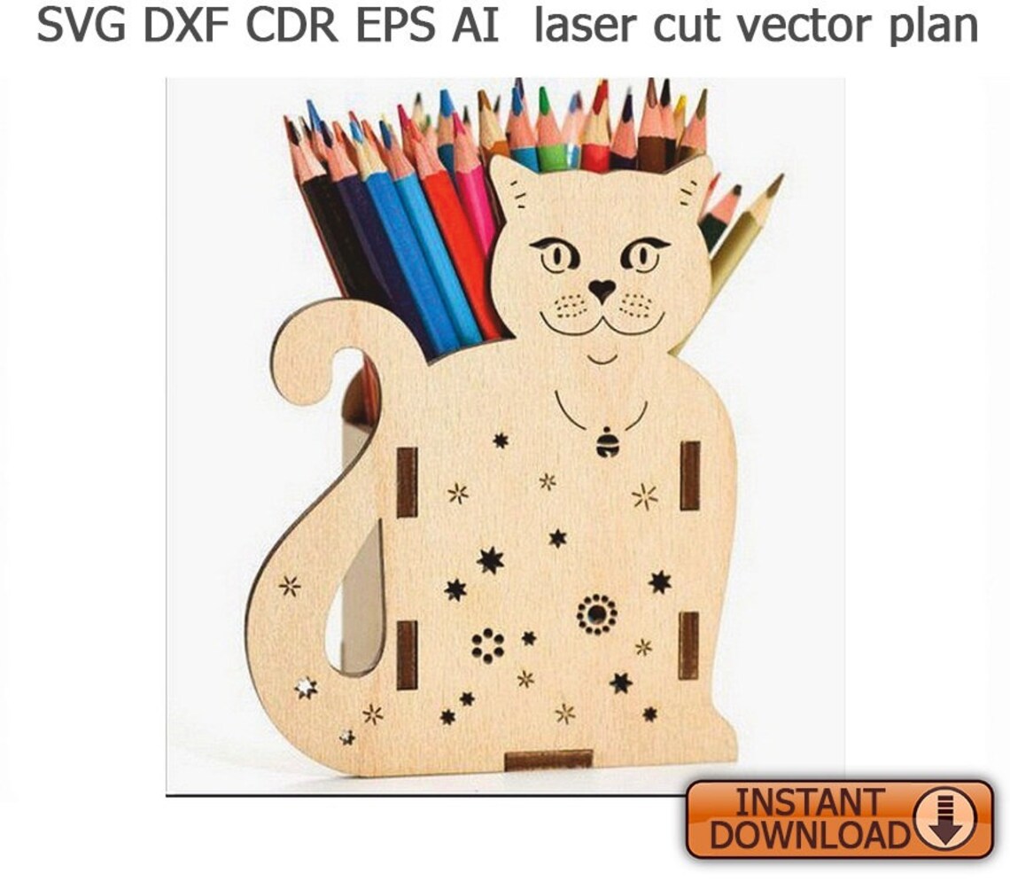 Cat. 3d Model Laser Cut Files SVG DXF CDR Vector Plans Files - Etsy