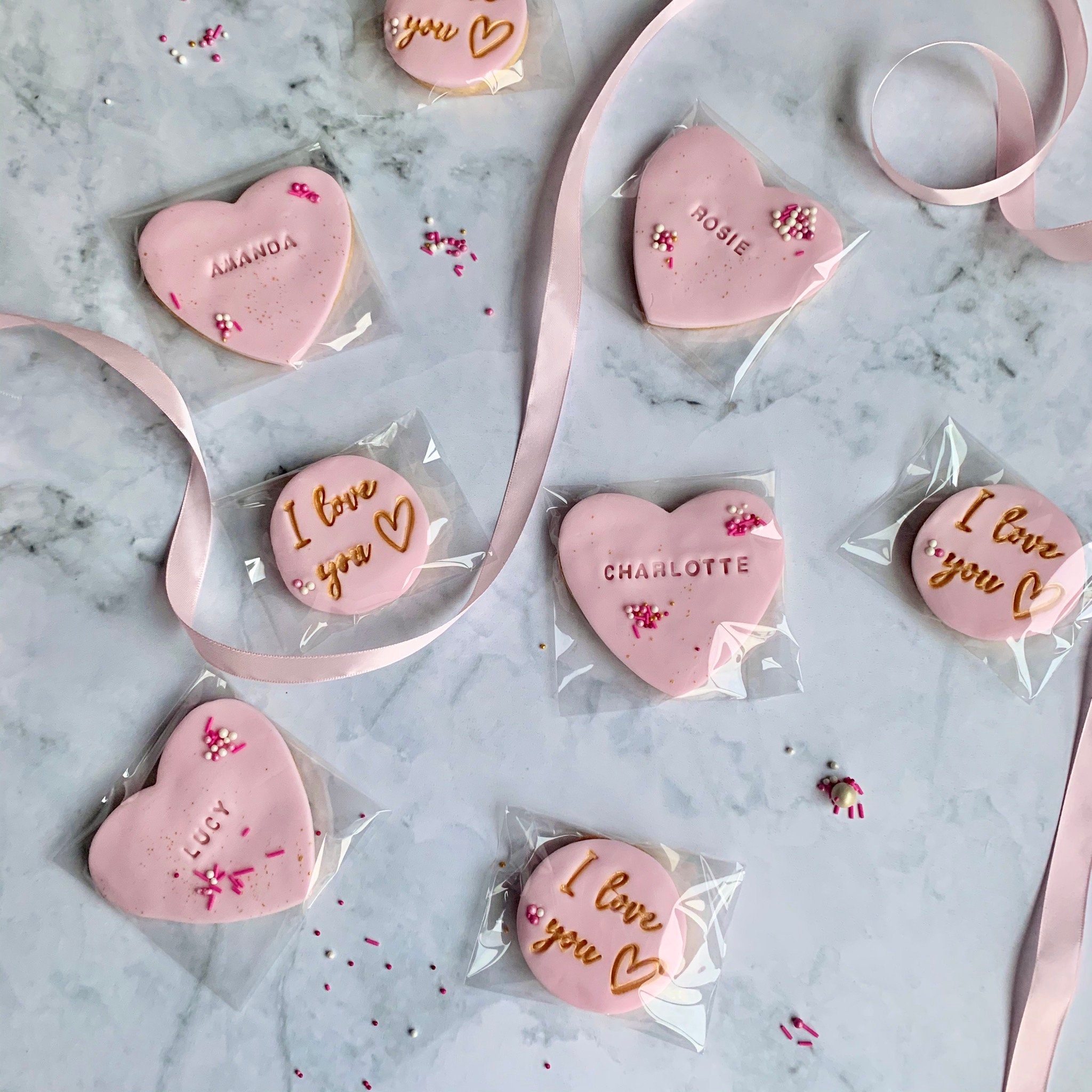 Personalised Heart Shape Cookies Etsy UK