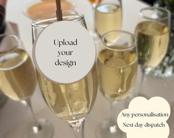 Personalised drink topper | Cocktail toppers | logo | Events | upload design | Corporate | Branded | Premium wafer paper