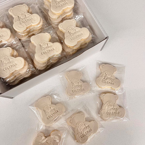 Personalised Teddy Bear Biscuits