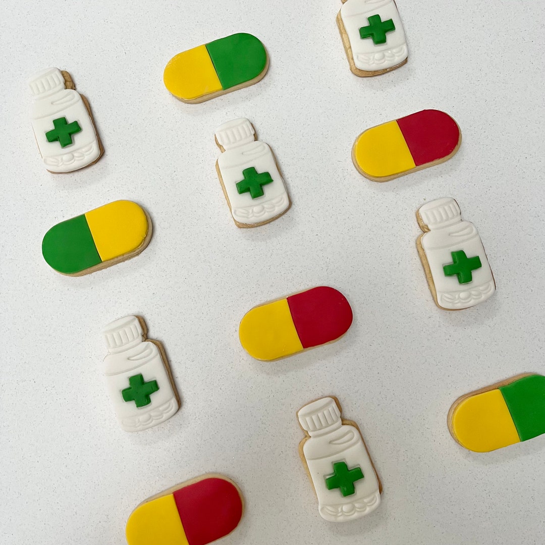 Pharmacy Biscuits Medicine Cookies Pill Capsule Hospital Get Well Soon