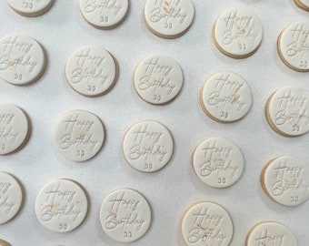 Happy Birthday Biscuits | Cookies | Birthday | Business | Party | Favours | Age