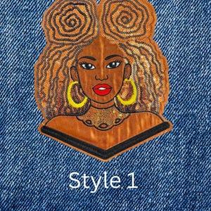 Level Up Your Look! L Sequin Iron-On Patches: Black Girl Magic, Natural Hair & Confidence Boosters