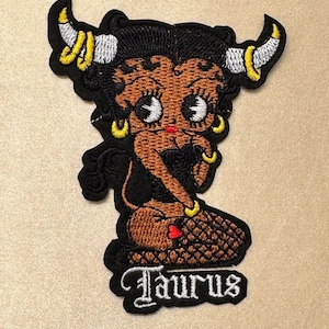 Black Girl Magic Zodiac Patches | Betty Embroidered Iron-On| Scorpio, Libra, Aries, Virgo,  Taurus, Sagittarius