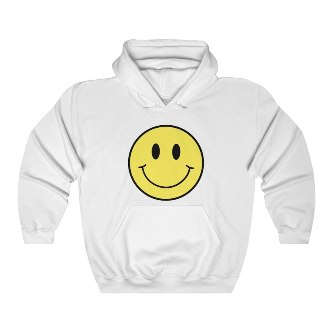 Smiley Face Hoodie Sweatshirt Smiley Face Sweatshirt Happy Etsy