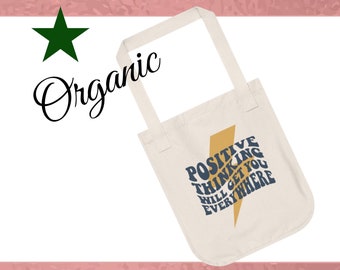 CafePress Reverse Psychology Natural Canvas Tote Bag – Reusable Shopping Bag With Funny Print, Two Sizes