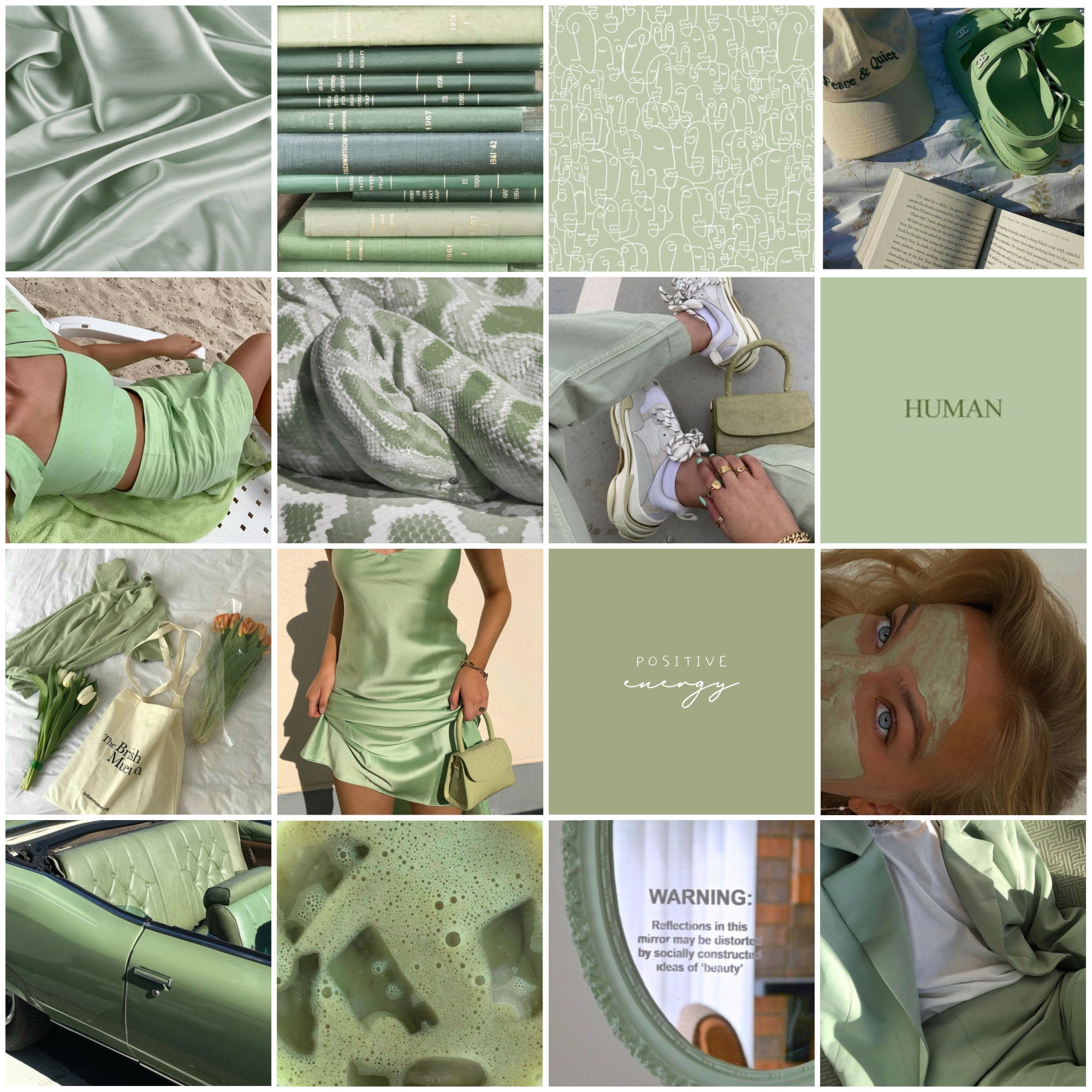 Sage Green Wall Collage